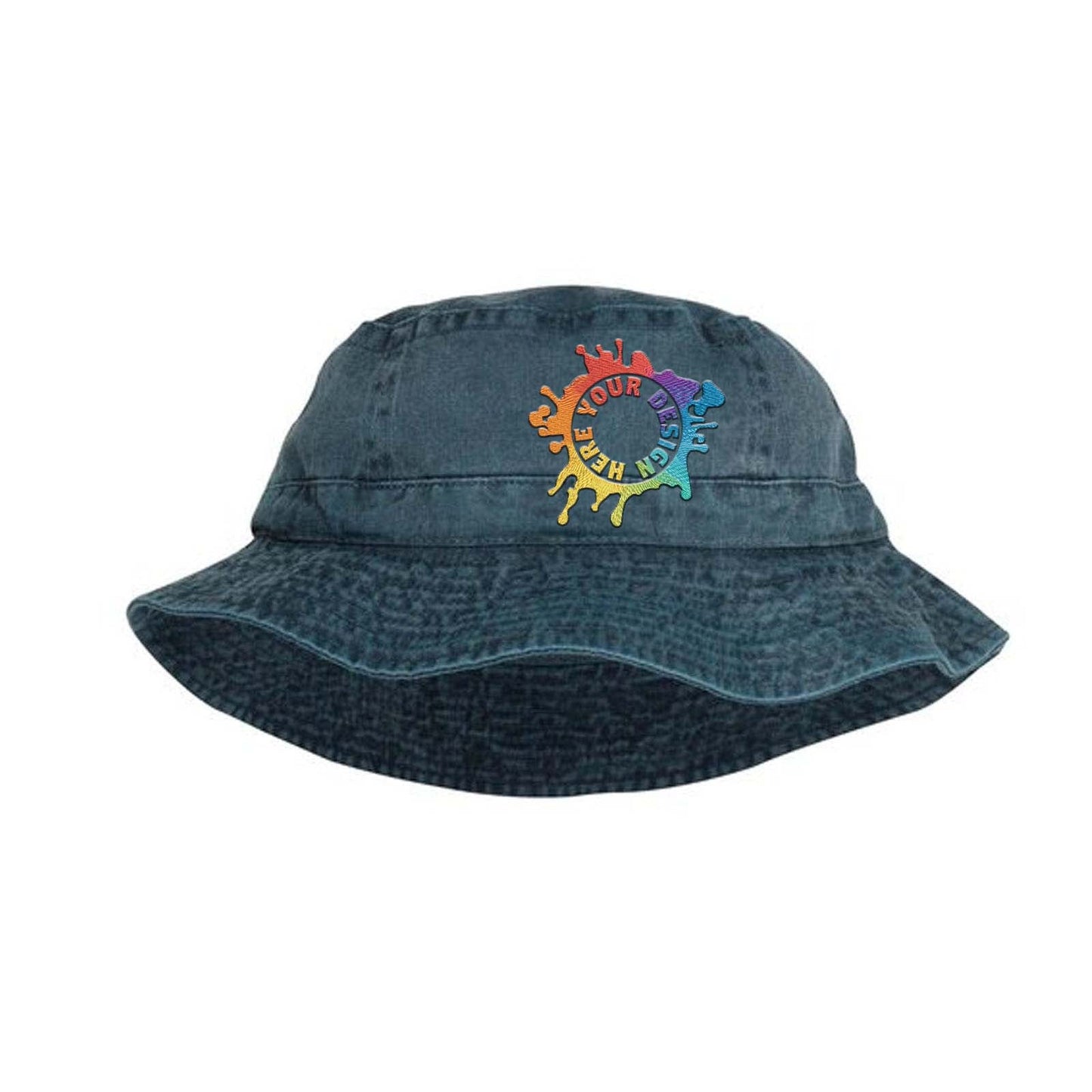 Embroidered Adams Vacationer Pigment Dyed Bucket Hat - Mato & Hash