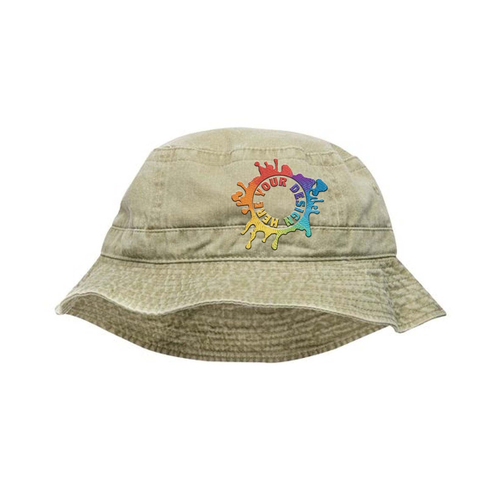 Embroidered Adams Vacationer Pigment Dyed Bucket Hat - Mato & Hash