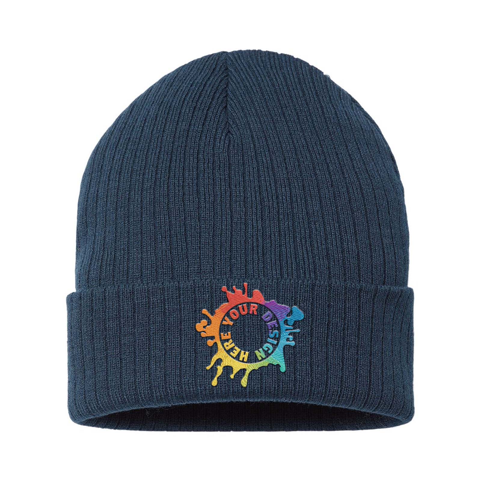 Embroidered Atlantis Headwear - Sustainable Rib Knit - Mato & Hash