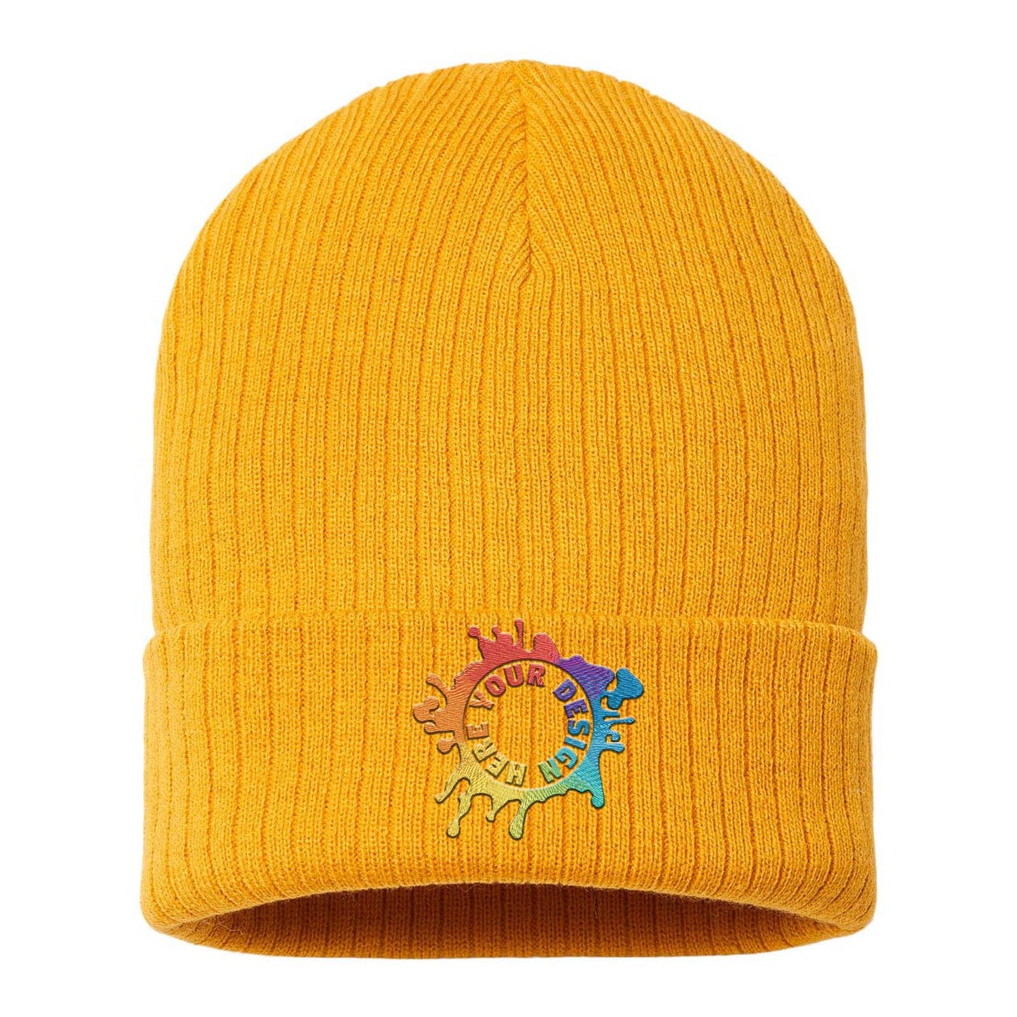 Embroidered Atlantis Headwear - Sustainable Rib Knit - Mato & Hash