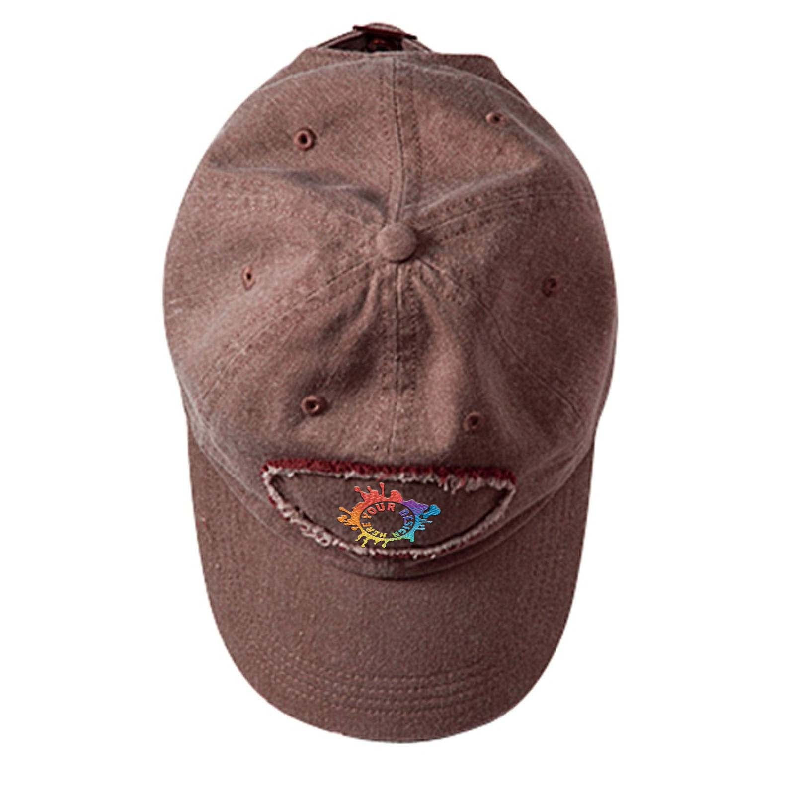 Embroidered Authentic Pigment Pigment-Dyed Raw-Edge Patch Baseball Cap - Mato & Hash