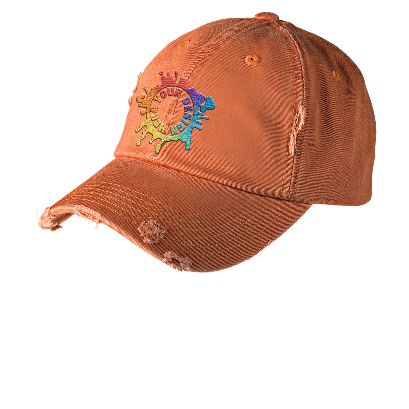 Embroidered District® Distressed Cap - Mato & Hash