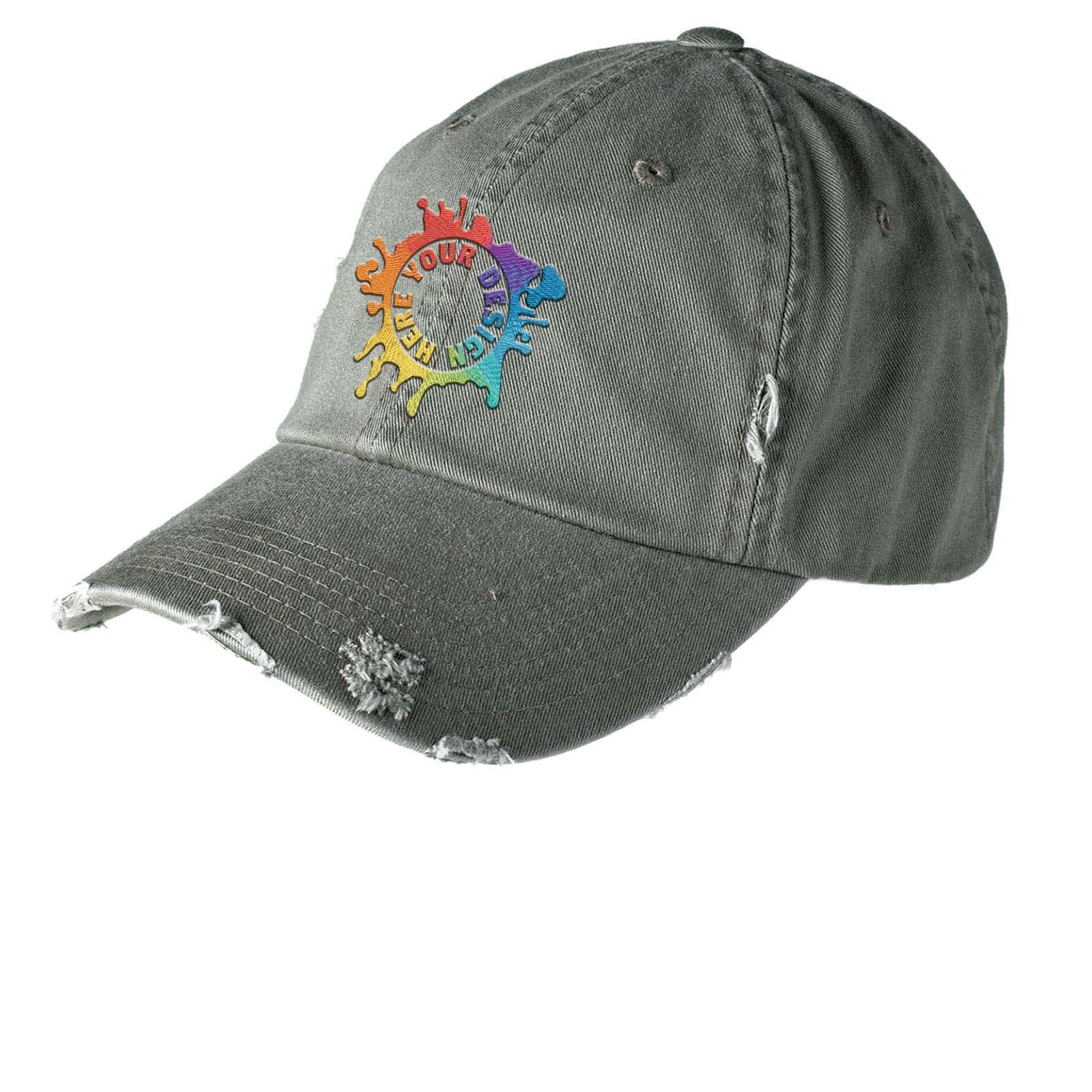 Embroidered District® Distressed Cap - Mato & Hash