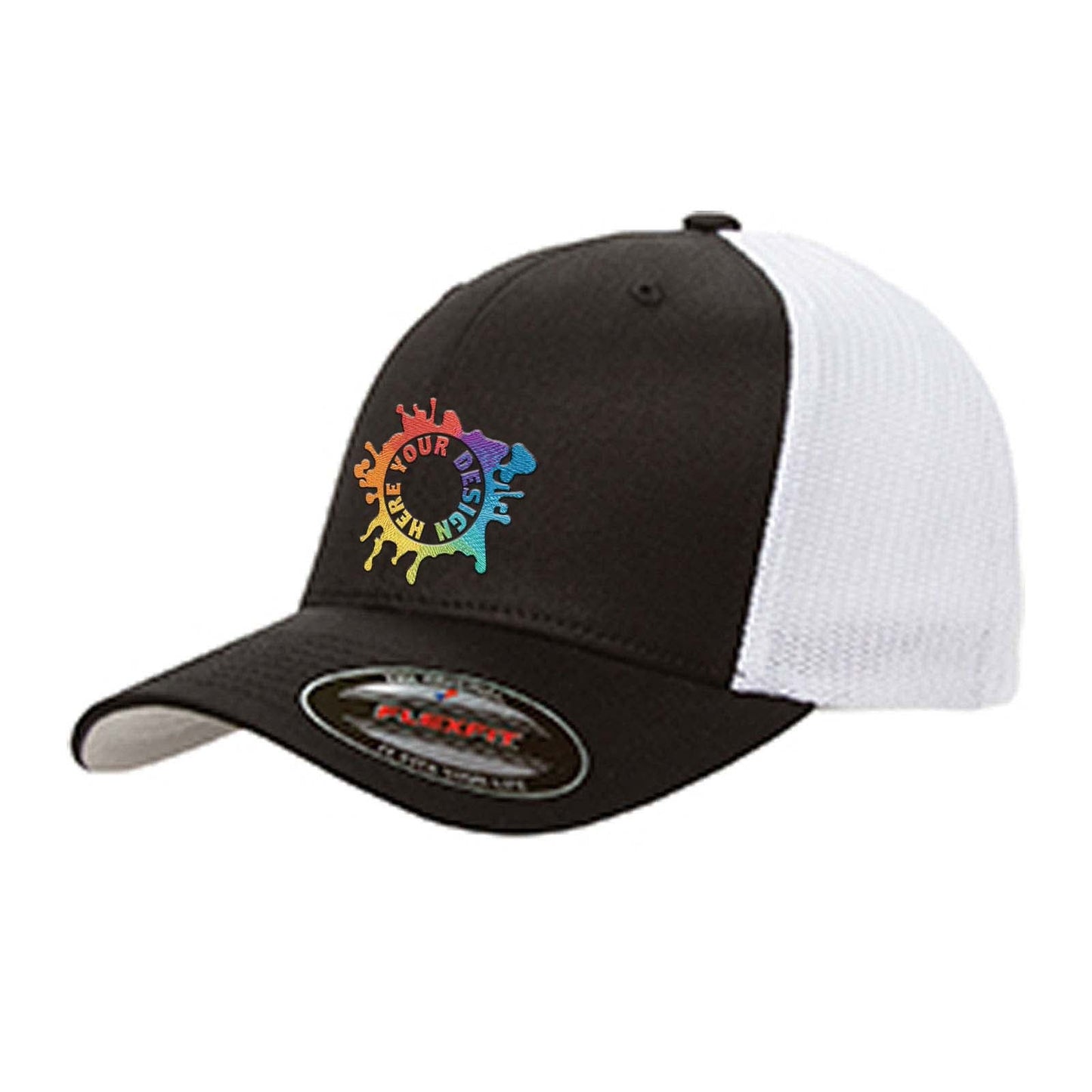 Embroidered Flexfit Adult 6-Panel Trucker Cap - Mato & Hash