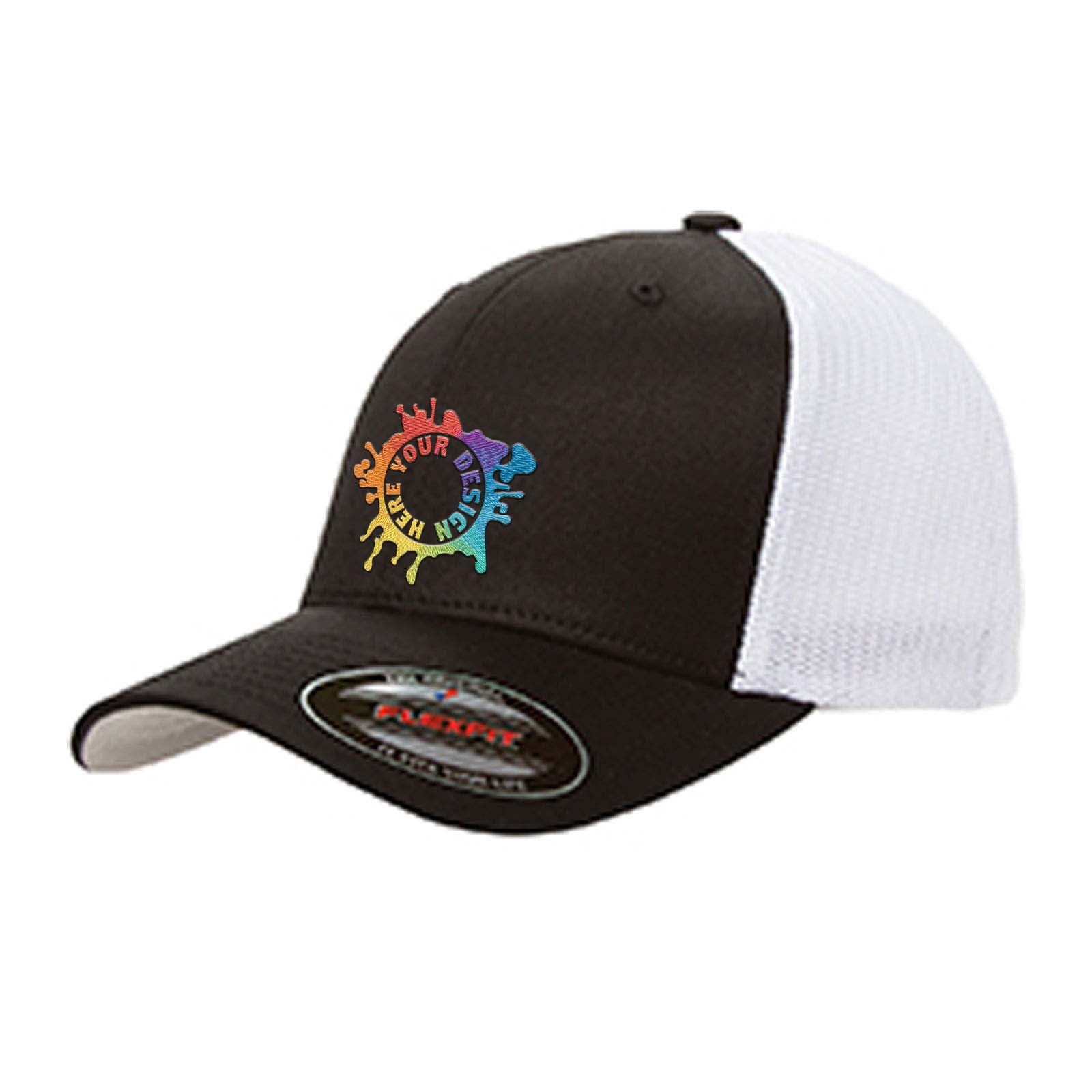 Embroidered Flexfit Adult 6-Panel Trucker Cap - Mato & Hash