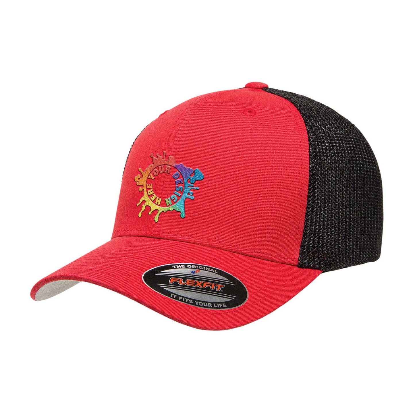 Embroidered Flexfit Adult 6-Panel Trucker Cap - Mato & Hash