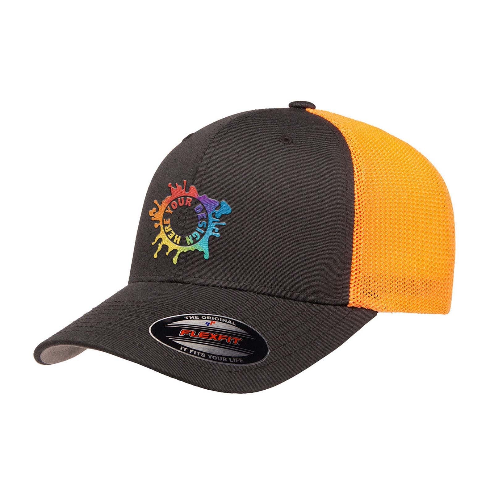 Embroidered Flexfit Adult 6-Panel Trucker Cap - Mato & Hash