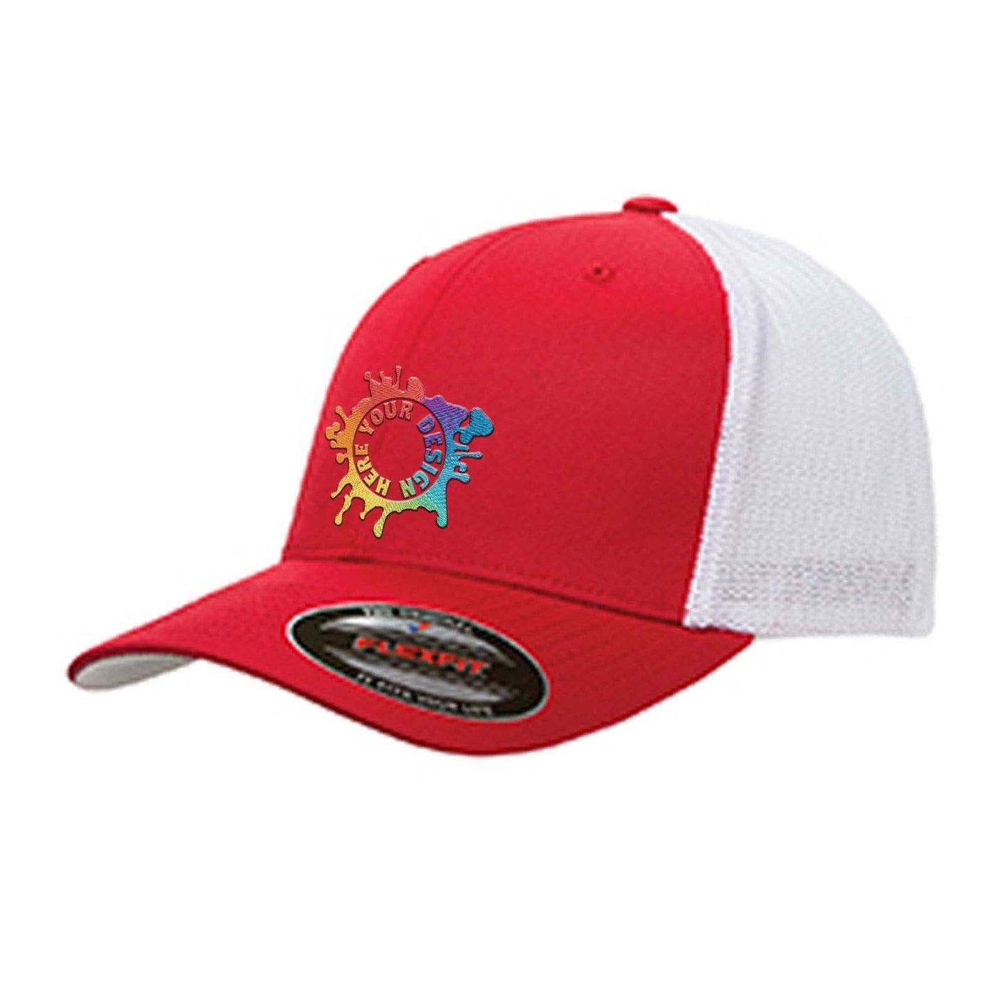 Embroidered Flexfit Adult 6-Panel Trucker Cap - Mato & Hash