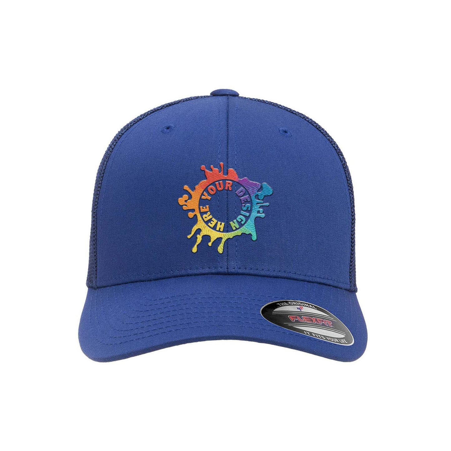 Embroidered Flexfit Adult 6-Panel Trucker Cap - Mato & Hash