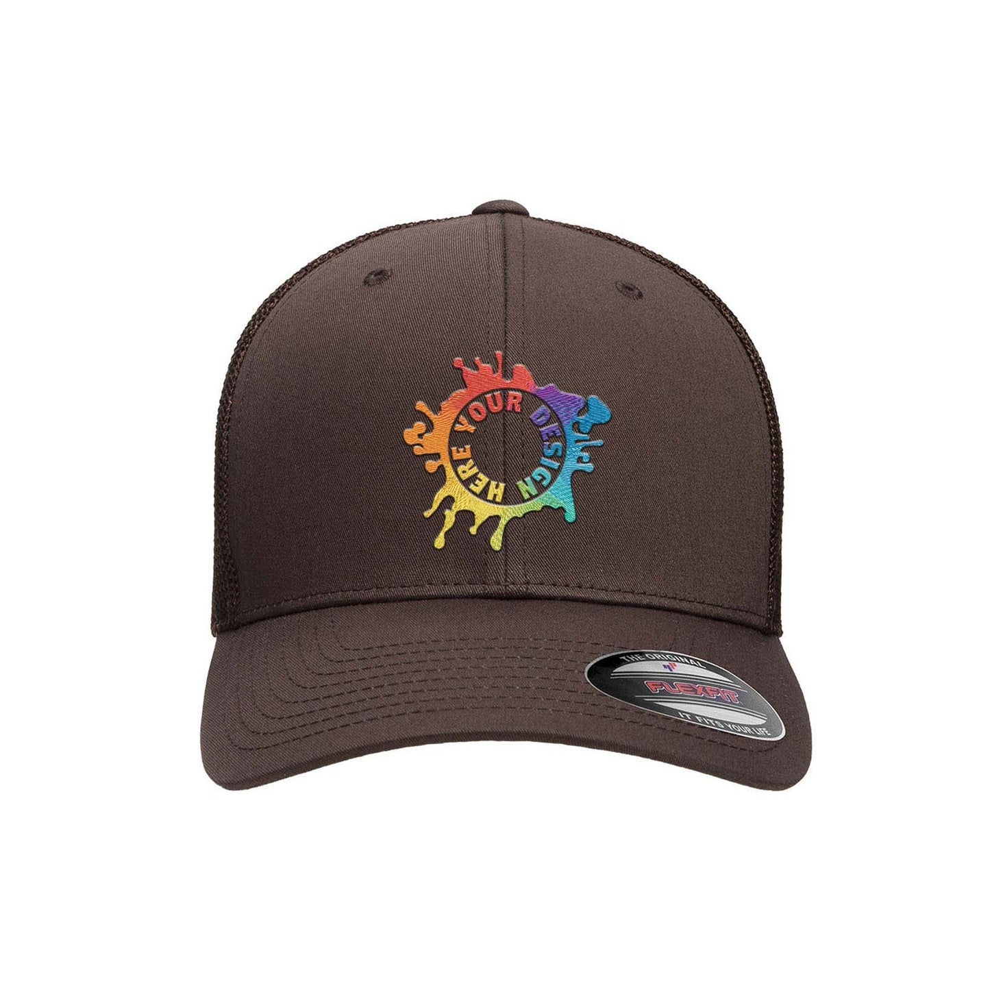 Embroidered Flexfit Adult 6-Panel Trucker Cap - Mato & Hash