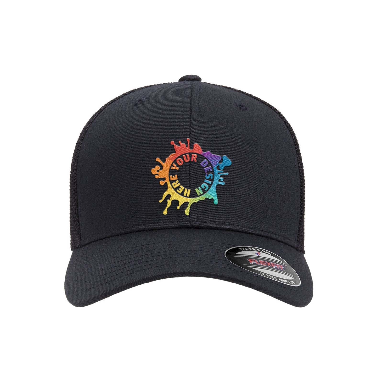 Embroidered Flexfit Adult 6-Panel Trucker Cap - Mato & Hash