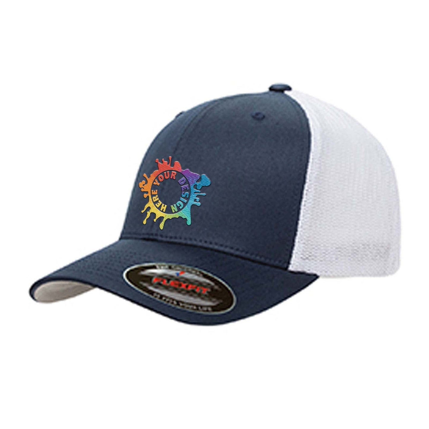 Embroidered Flexfit Adult 6-Panel Trucker Cap - Mato & Hash