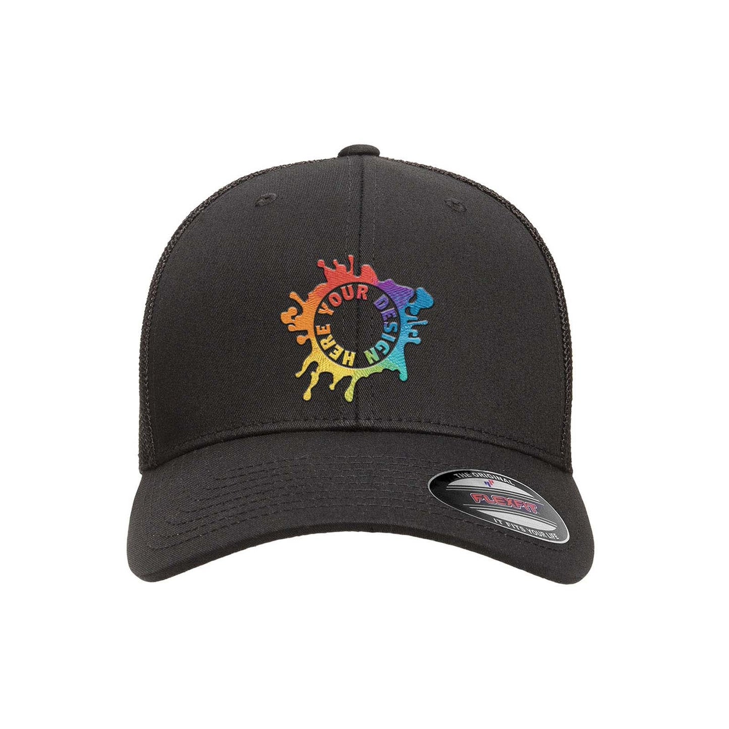 Embroidered Flexfit Adult 6-Panel Trucker Cap - Mato & Hash