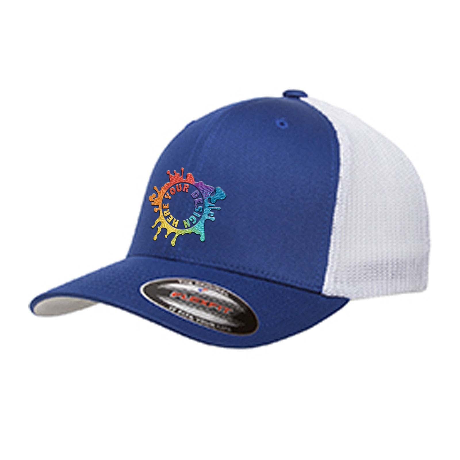 Embroidered Flexfit Adult 6-Panel Trucker Cap - Mato & Hash