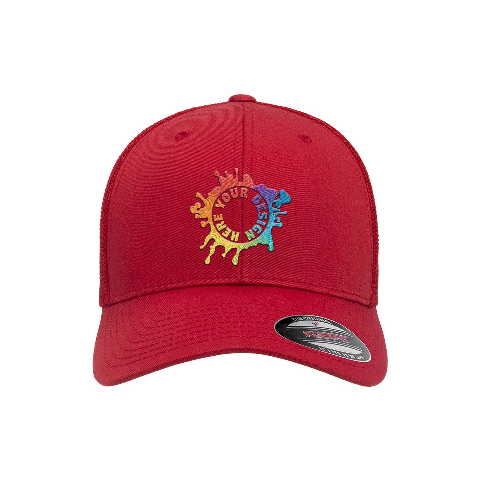 Embroidered Flexfit Adult 6-Panel Trucker Cap - Mato & Hash