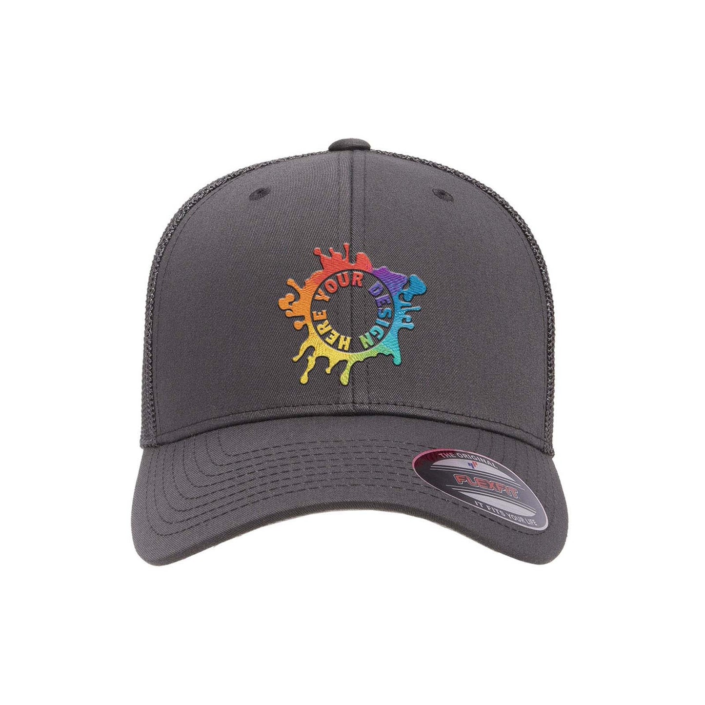 Embroidered Flexfit Adult 6-Panel Trucker Cap - Mato & Hash