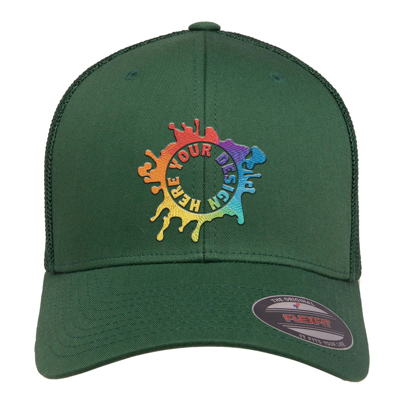 Embroidered Flexfit Adult 6-Panel Trucker Cap - Mato & Hash