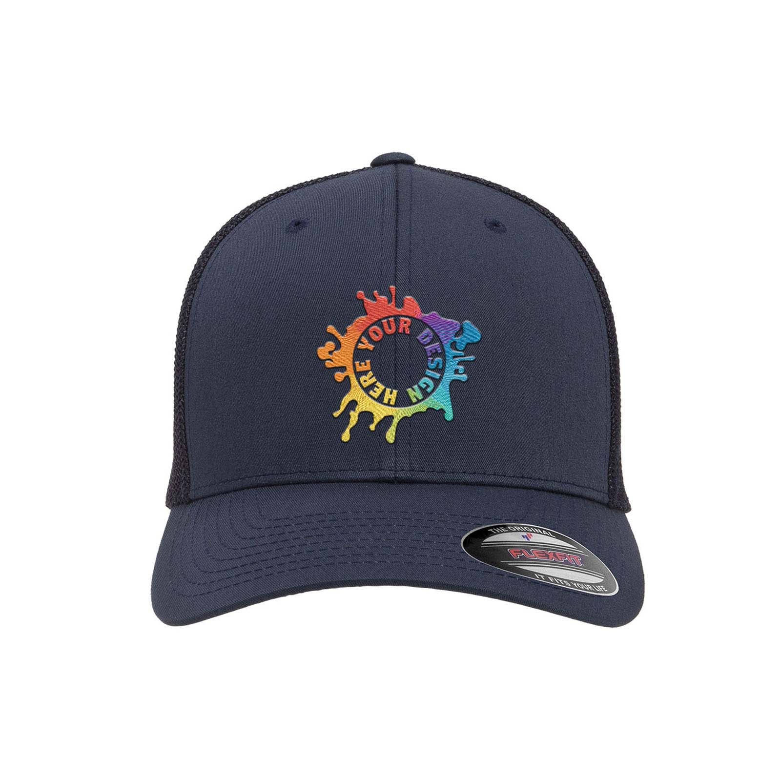 Embroidered Flexfit Adult 6-Panel Trucker Cap - Mato & Hash