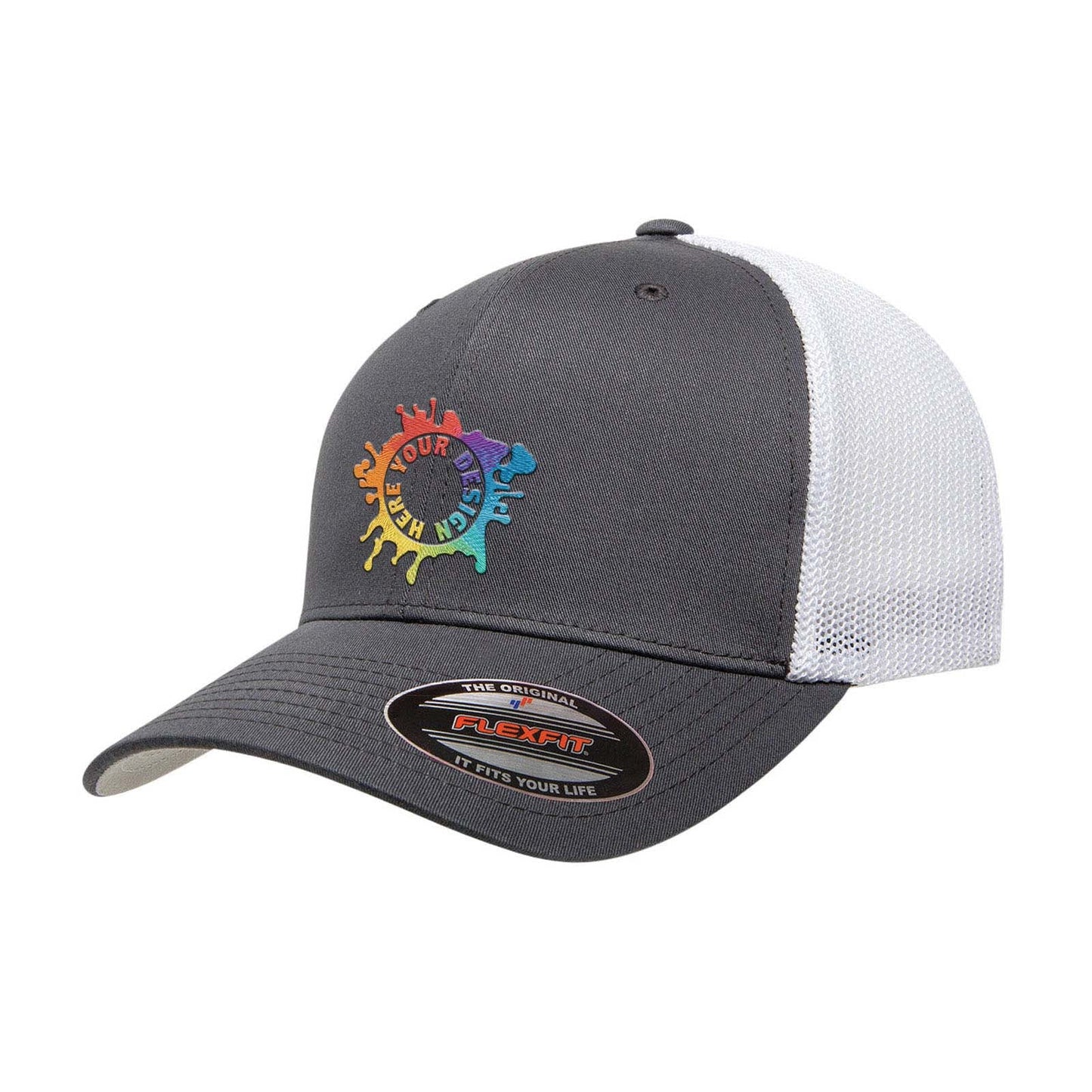 Embroidered Flexfit Adult 6-Panel Trucker Cap - Mato & Hash