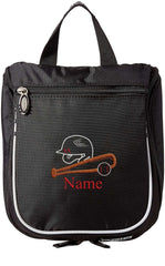 Embroidered Hanging Toiletry Bag – Custom Dopp Kit/Shaving Kit - Baseball - Mato & Hash