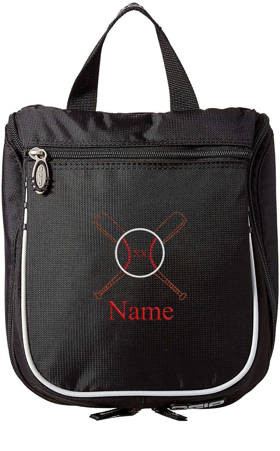 Embroidered Hanging Toiletry Bag – Custom Dopp Kit/Shaving Kit - Baseball - Mato & Hash