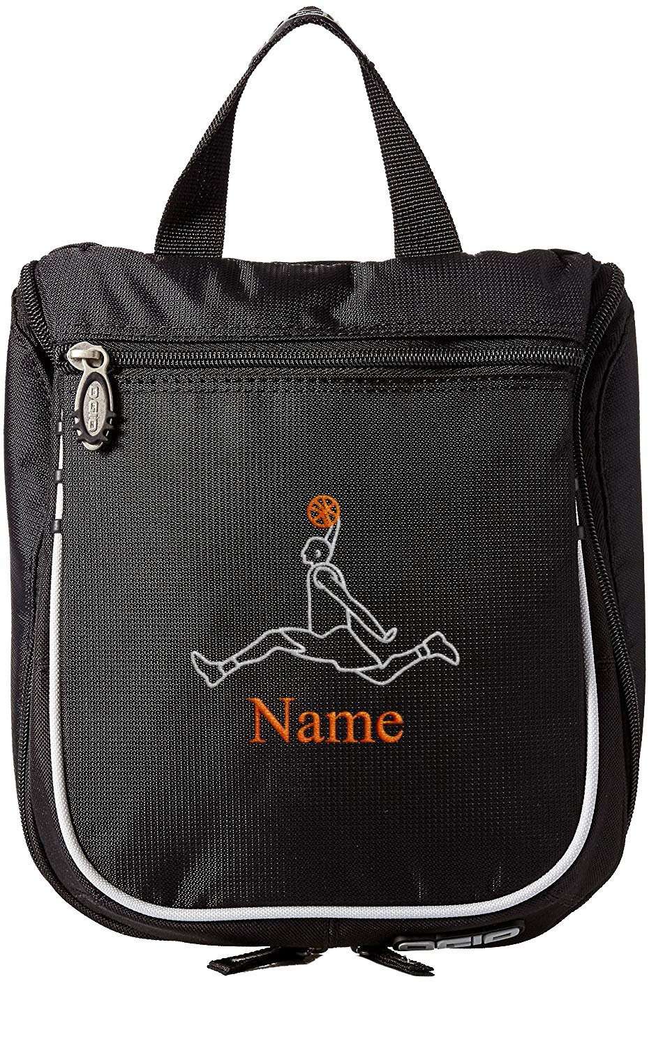 Embroidered Hanging Toiletry Bag – Custom Dopp Kit/Shaving Kit - Basketball - Mato & Hash
