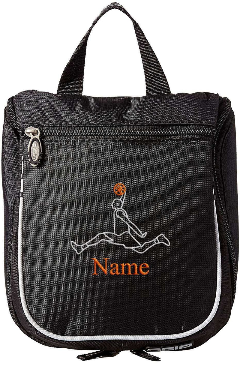 Embroidered Hanging Toiletry Bag – Custom Dopp Kit/Shaving Kit - Basketball - Mato & Hash