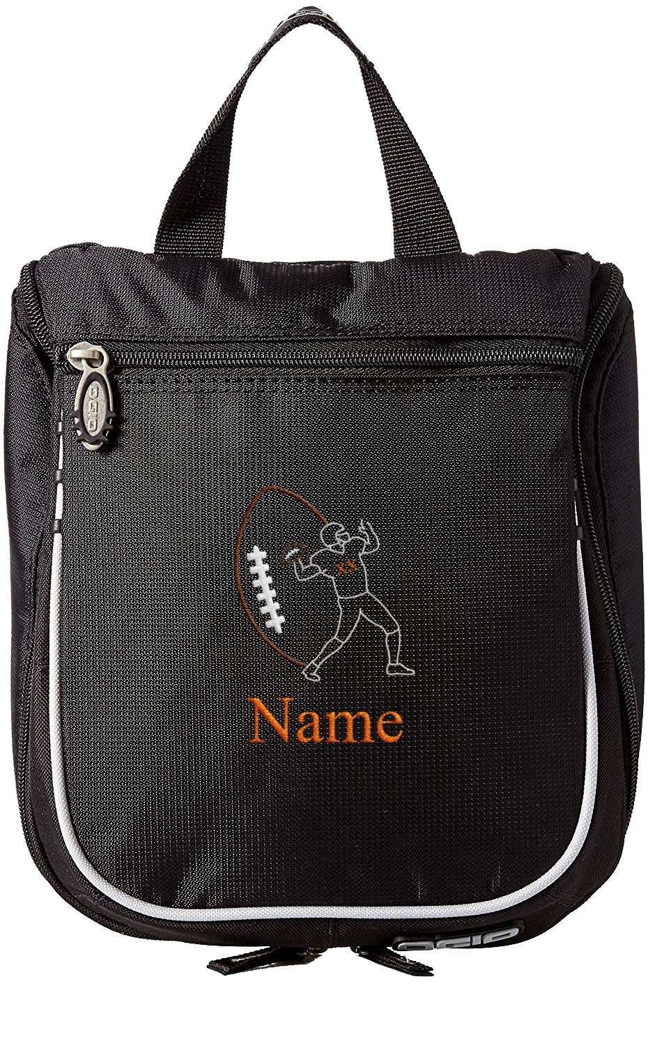 Embroidered Hanging Toiletry Bag – Custom Dopp Kit/Shaving Kit - Football - Mato & Hash