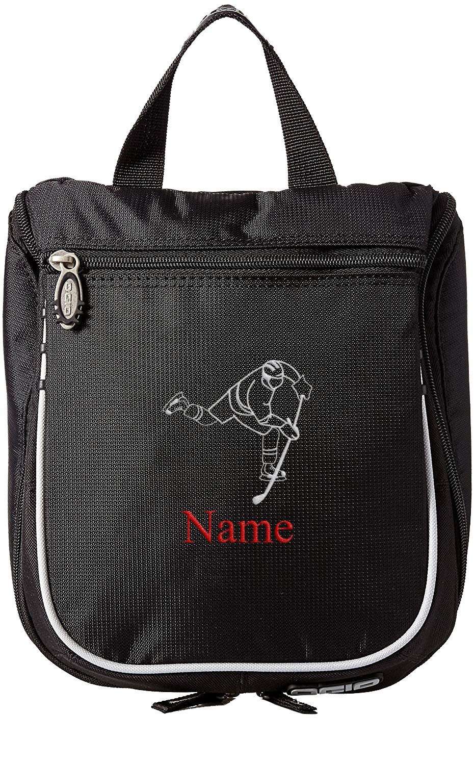 Embroidered Hanging Toiletry Bag – Custom Dopp Kit/Shaving Kit - Hockey - Mato & Hash