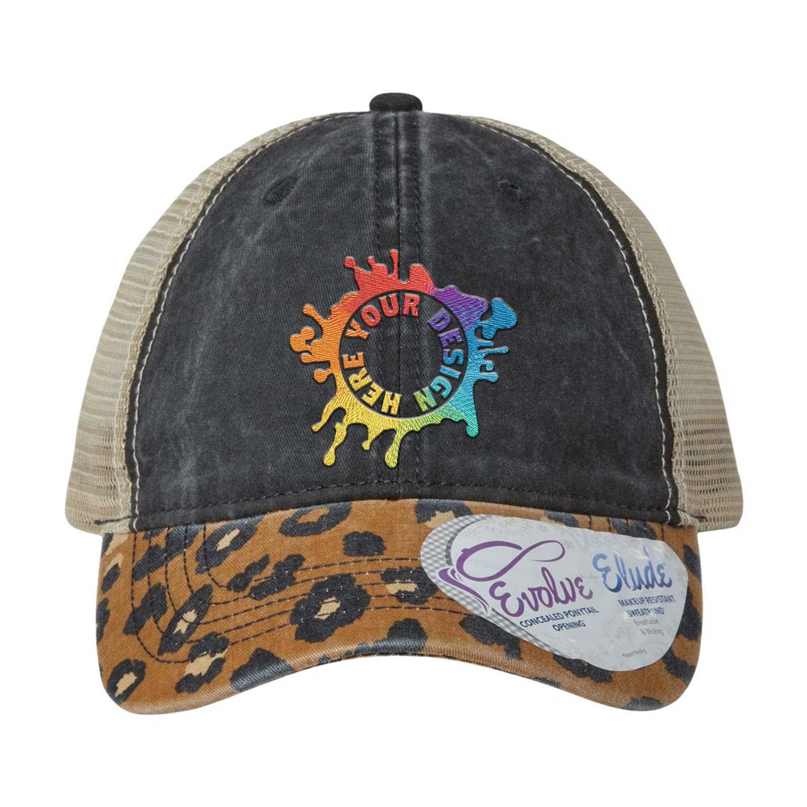 Embroidered Infinity Her - Women's Animal Print Mesh Back Cap - Mato & Hash