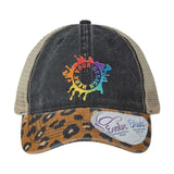 Embroidered Infinity Her - Women's Animal Print Mesh Back Cap