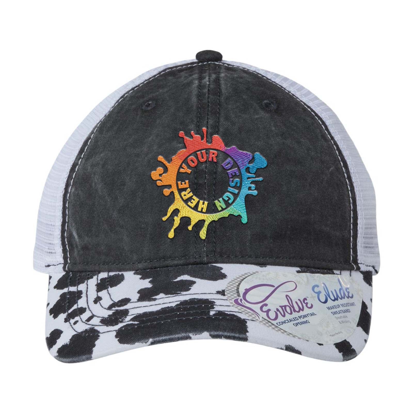 Embroidered Infinity Her - Women's Animal Print Mesh Back Cap - Mato & Hash