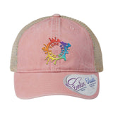 Embroidered Infinity Her - Women's Washed Mesh Back Cap - Mato & Hash