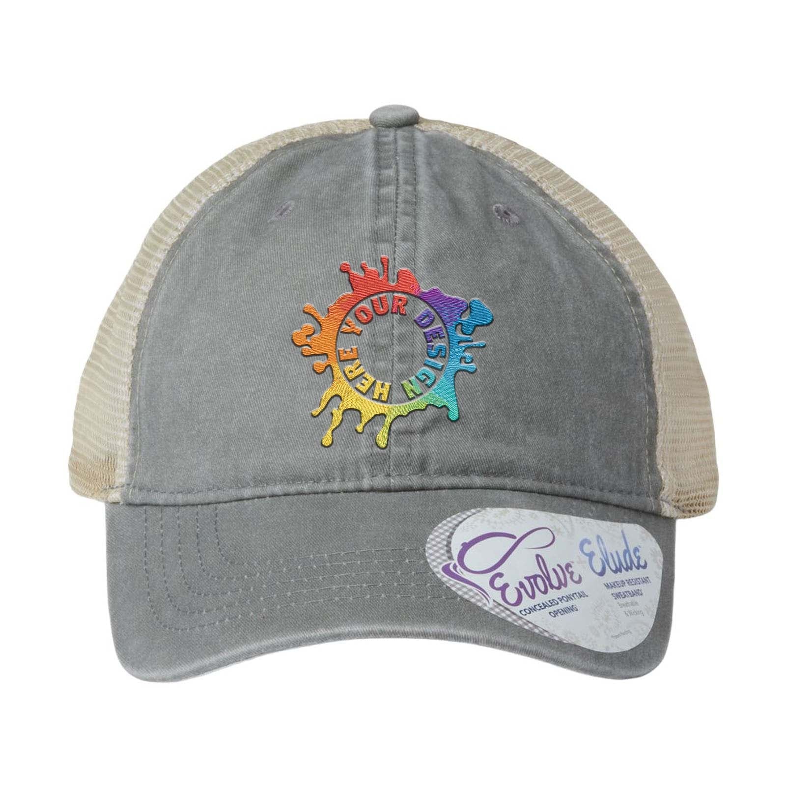 Embroidered Infinity Her - Women's Washed Mesh Back Cap - Mato & Hash