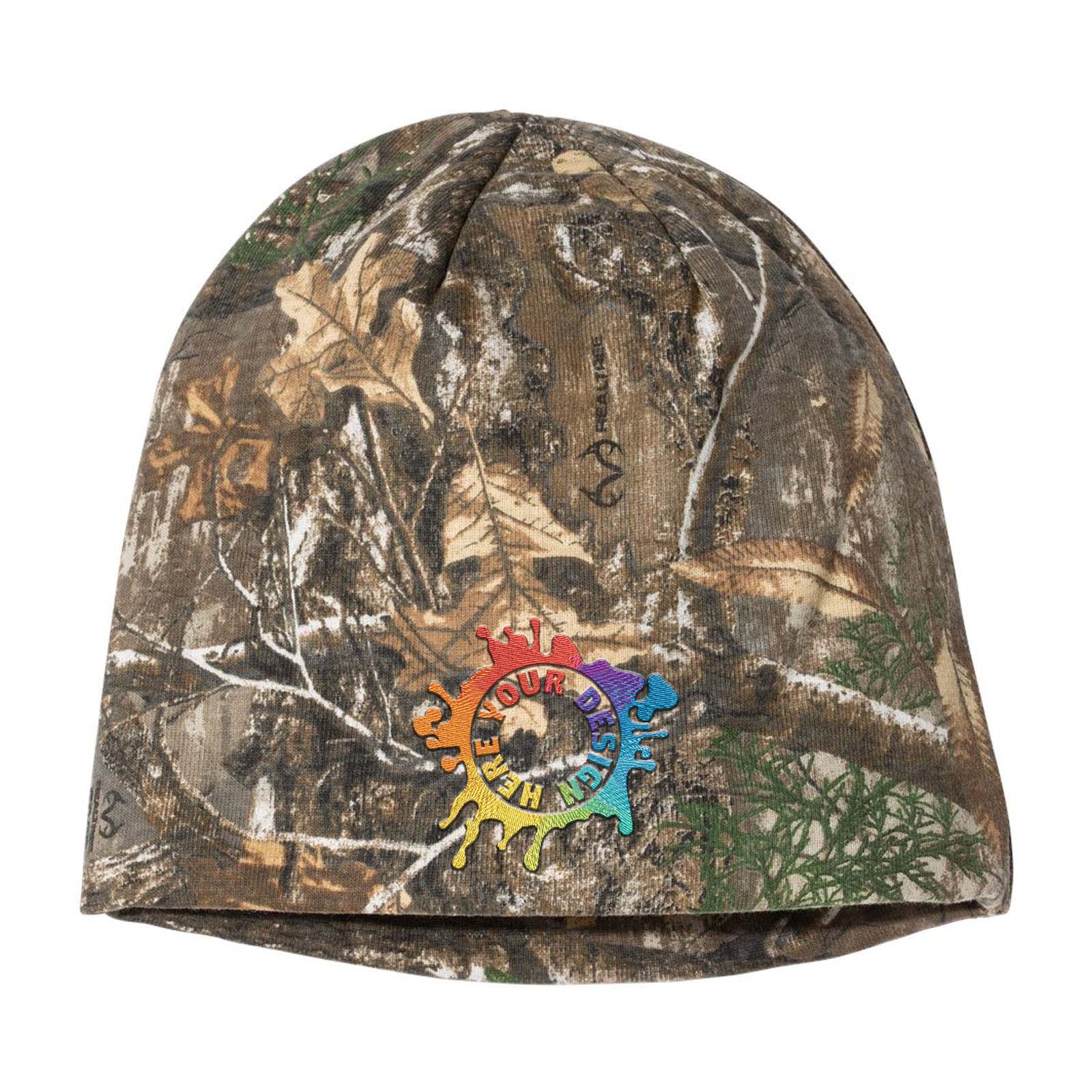 Embroidered Kati - 8" Licensed Camo Knit Beanie - Mato & Hash