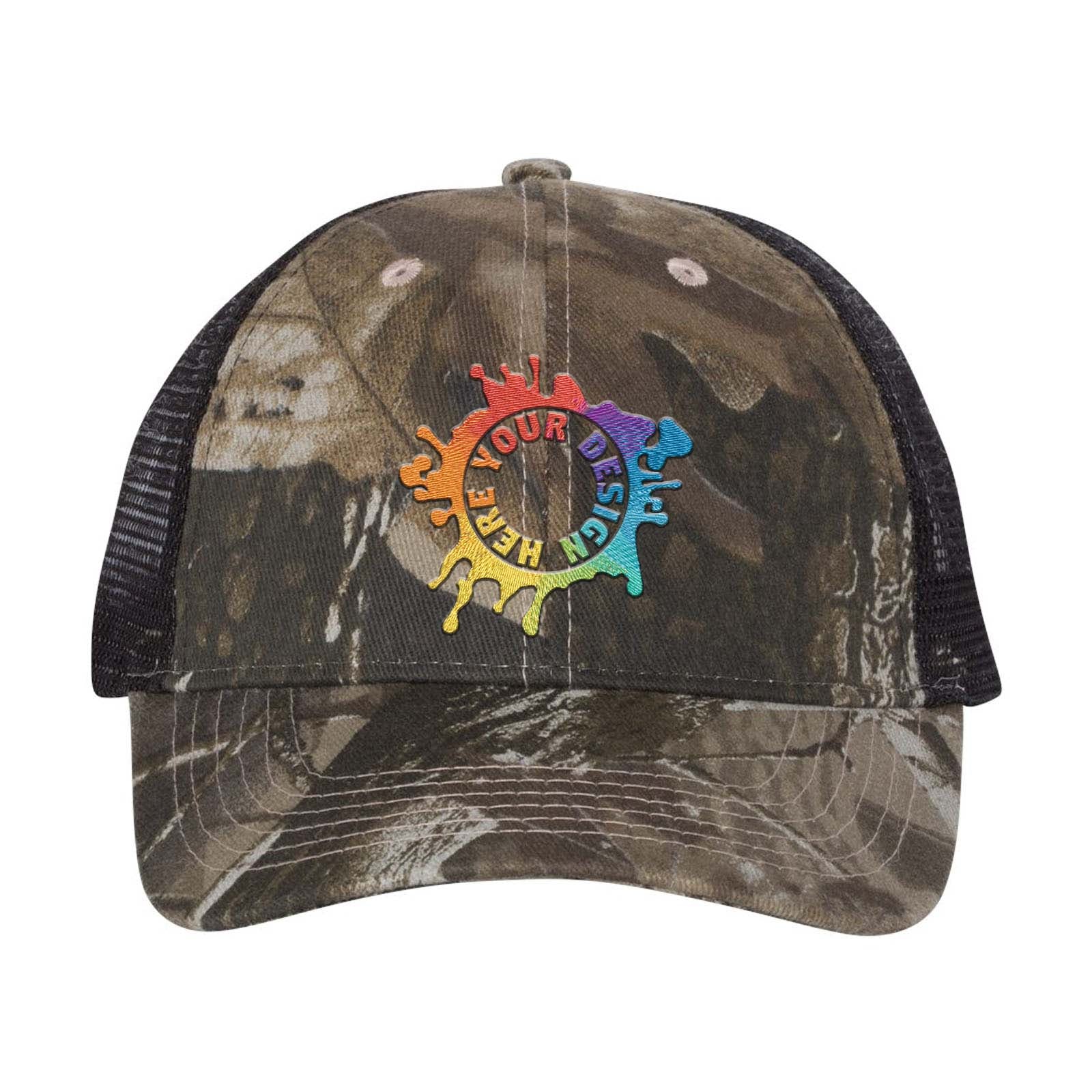 Embroidered Kati Licensed Camo Mesh Back Cap - Mato & Hash