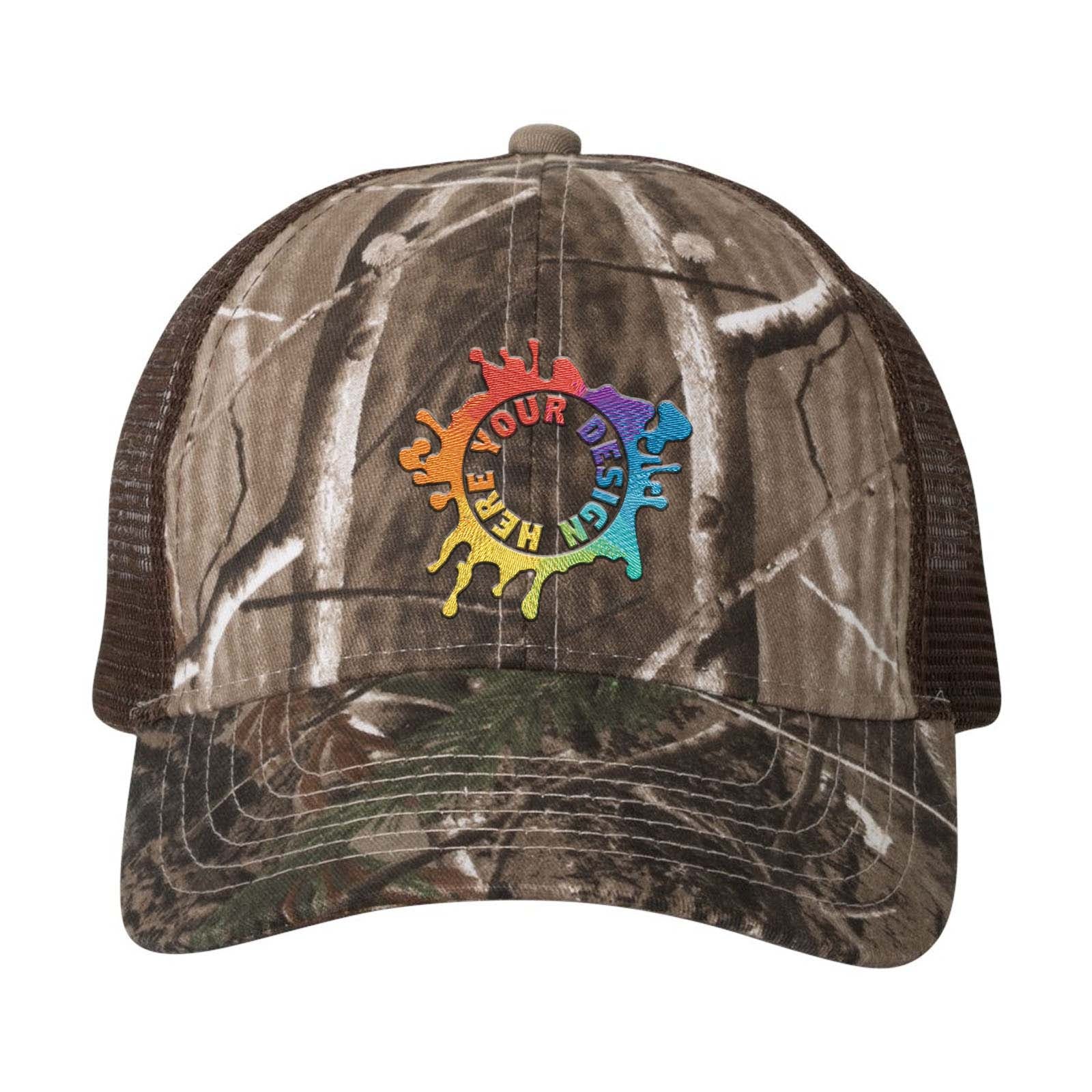 Embroidered Kati Licensed Camo Mesh Back Cap - Mato & Hash