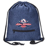 Embroidered Lakes Athletics Drawstring Bag w/ Zipper Pocket - Mato & Hash