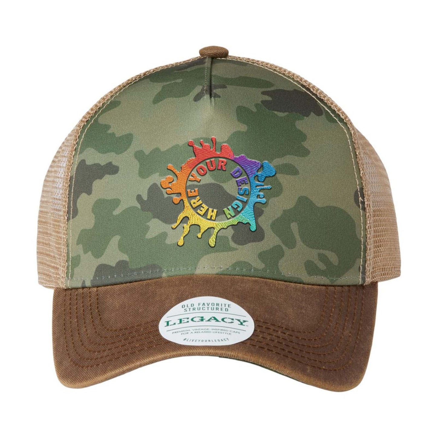Embroidered LEGACY - Old Favorite Five-Panel Trucker Cap - Mato & Hash