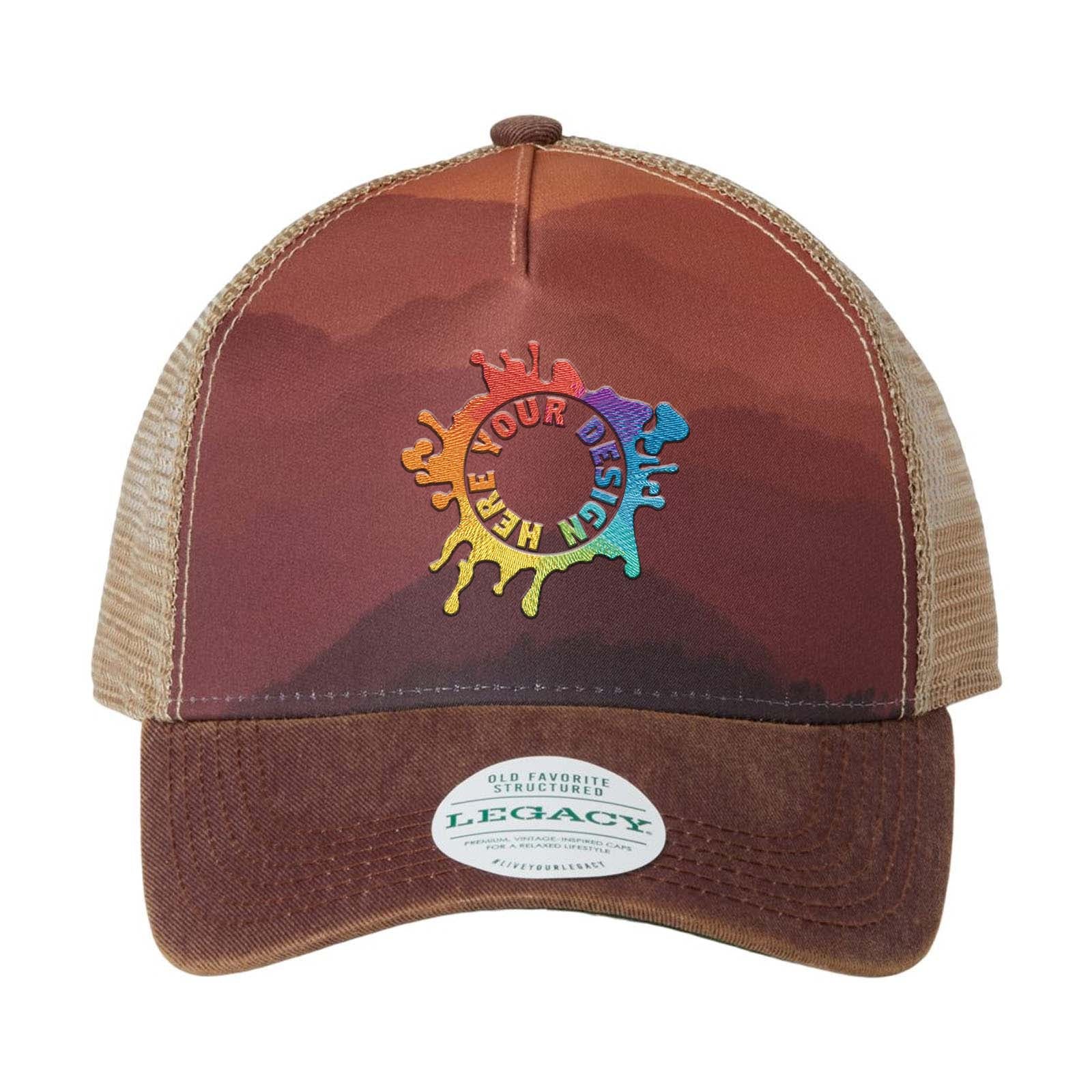 Embroidered LEGACY - Old Favorite Five-Panel Trucker Cap - Mato & Hash