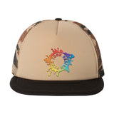 Embroidered Mega Cap - Foam Front Flat Bill Trucker Cap - Mato & Hash