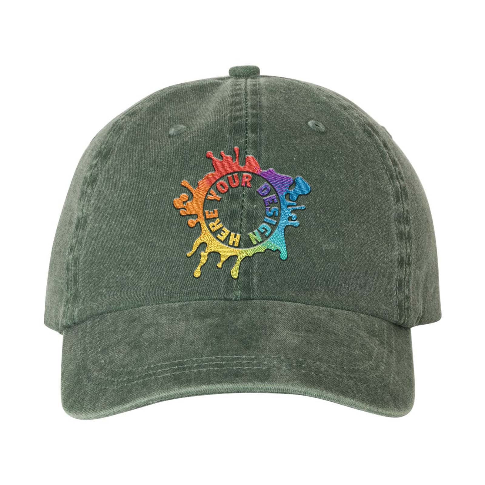 Embroidered Mega Cap Pigment-Dyed Twill Cap - Mato & Hash