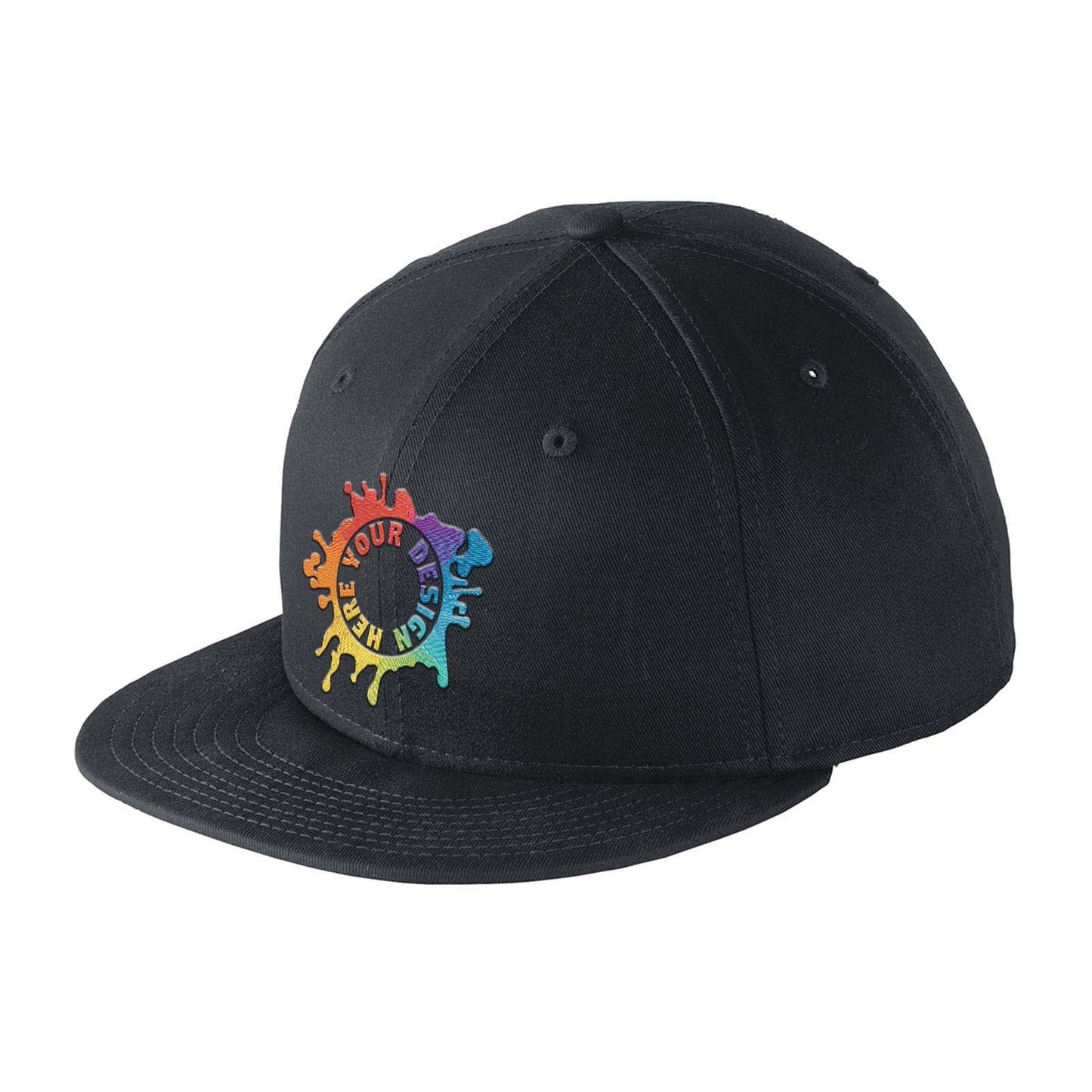 Embroidered New Era® Flat Bill Snapback Cap - Mato & Hash