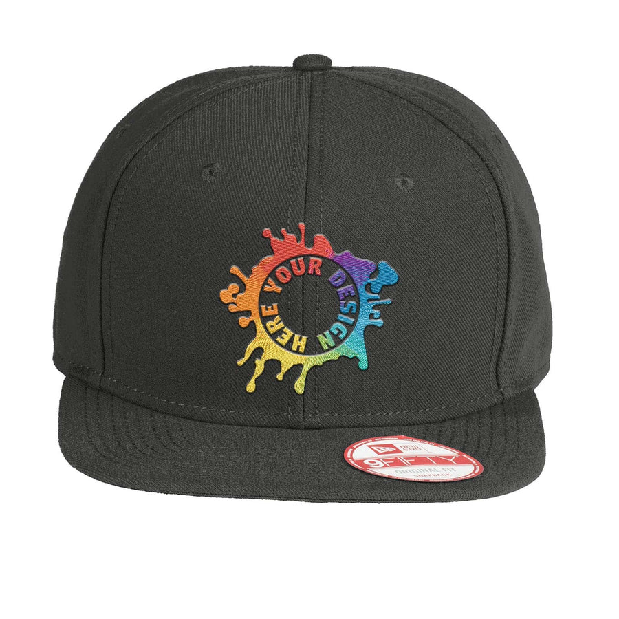 Embroidered New Era® Original Fit Flat Bill Snapback Cap