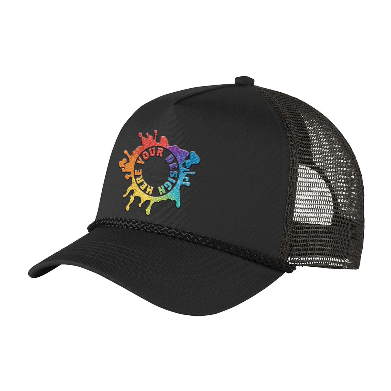 Embroidered Port Authority® 5-Panel Snapback Cap - Mato & Hash