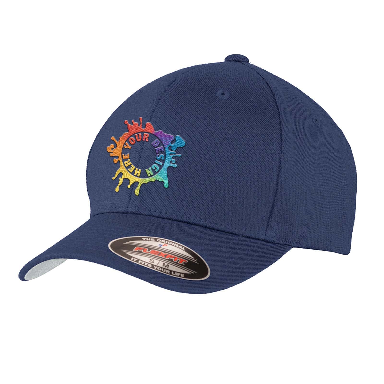 Embroidered Port Authority® Flexfit® Wool Blend Cap - Mato & Hash