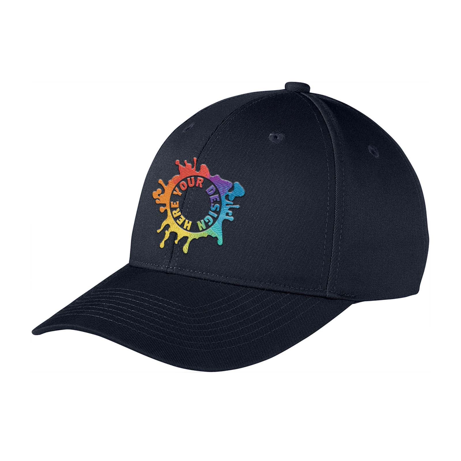 Embroidered Port Authority ® Snapback Fine Twill Cap - Mato & Hash