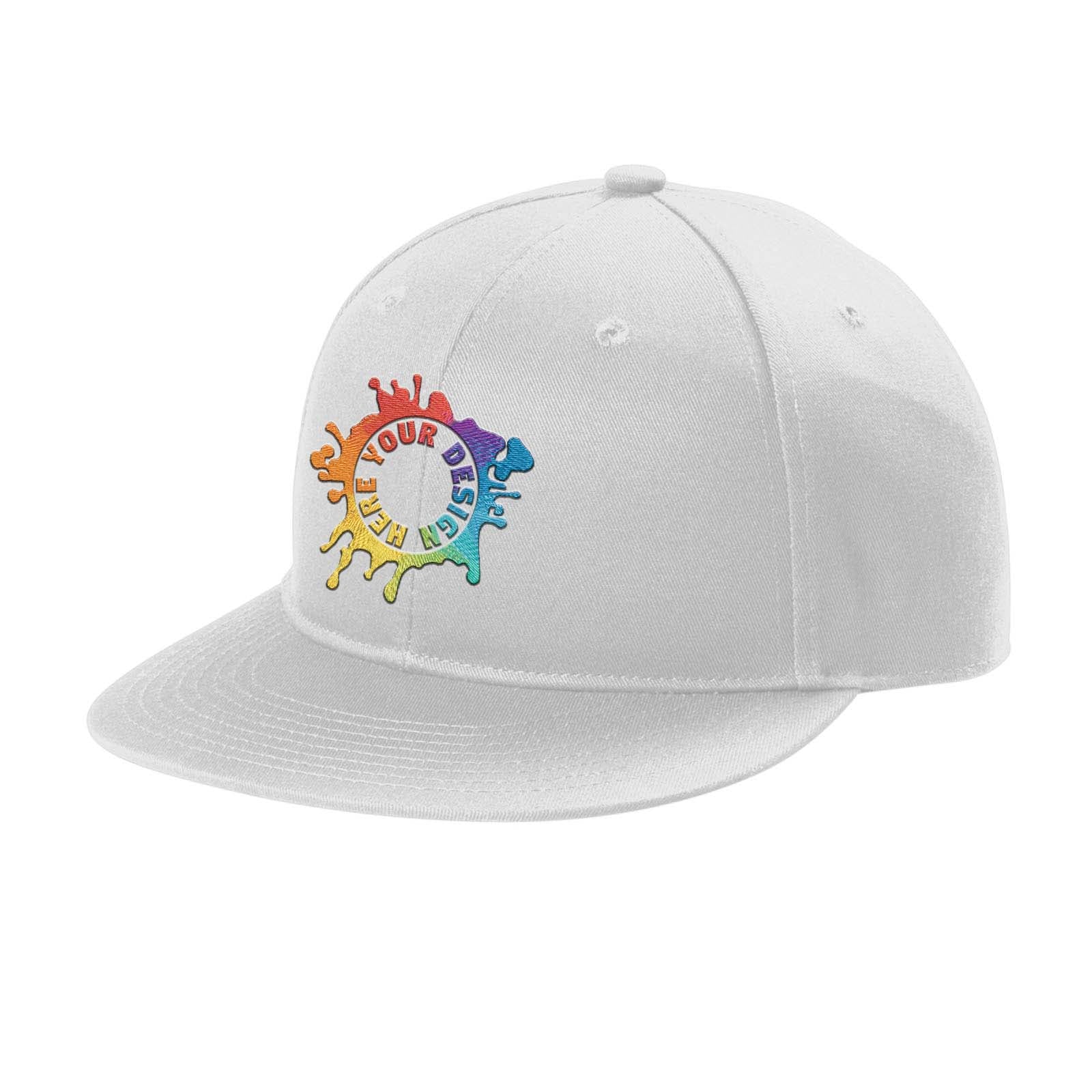 Embroidered Port Authority® Snapback Flat Bill Cap - Mato & Hash