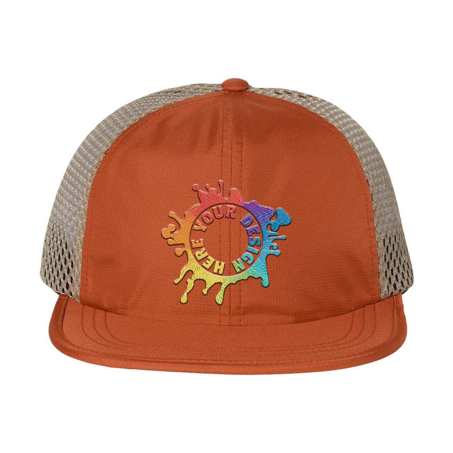 Embroidered Richardson Rouge Wide Set Mesh Cap - Mato & Hash
