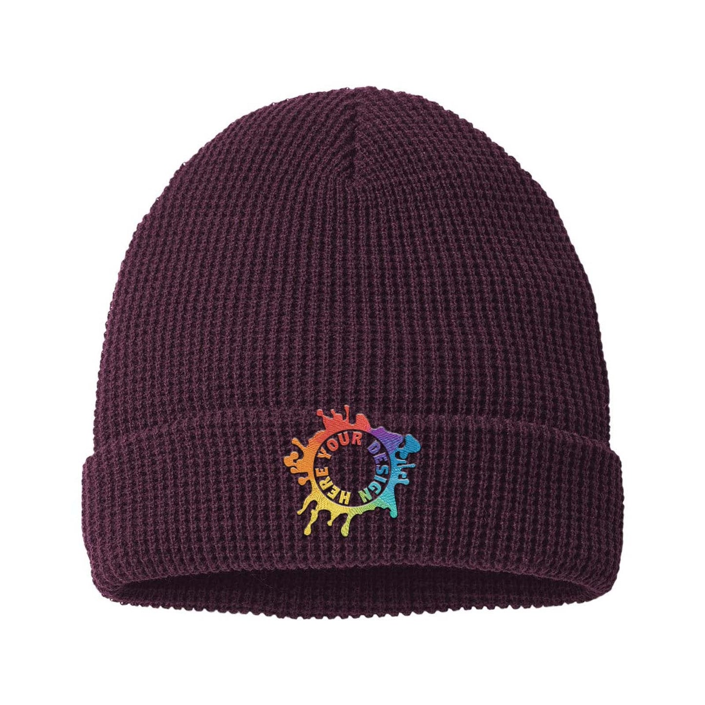 Embroidered Richardson Waffle Cuffed Beanie - Mato & Hash